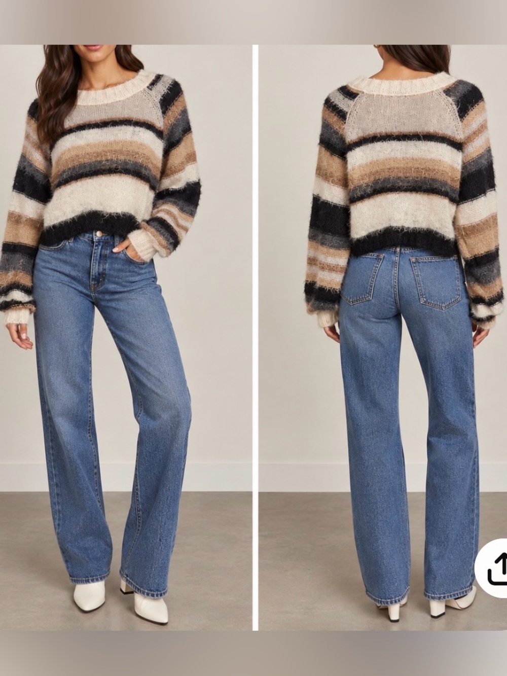 Free People Multicolor Striped Sweater